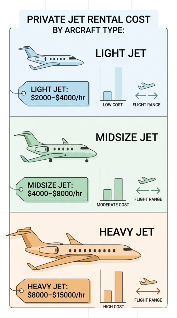 Private Jet Rental Cost Breakdown by Aircraft Type